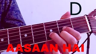 Dil Diyan Gallan(Tiger Zinda Hai Romantic) Easiest Guitar Lesson chords