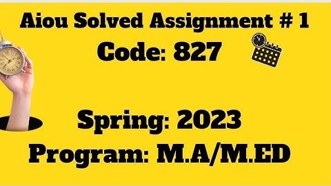 code 827|AIOU SOLVED ASSIGNMENT#1|827|spring 2023|Secondary education |M.A,M.Ed|#2023#aiou#827
