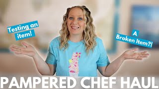 PAMPERED CHEF HAUL | Showing the products I got and testing one out for you | Possible broken item?!