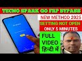 Tecno spark go frp bypasss 2025 . New idea without computer Google Account Bypass