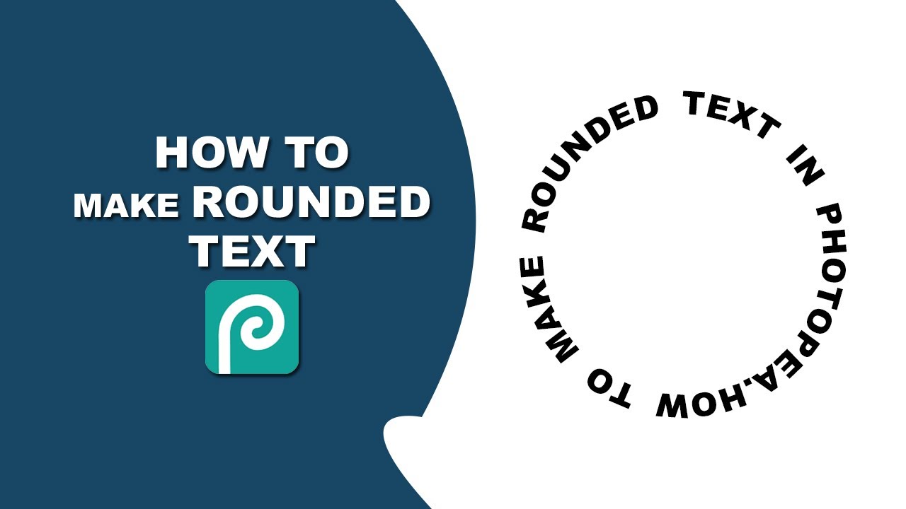 how to make rounded text in photopea - YouTube