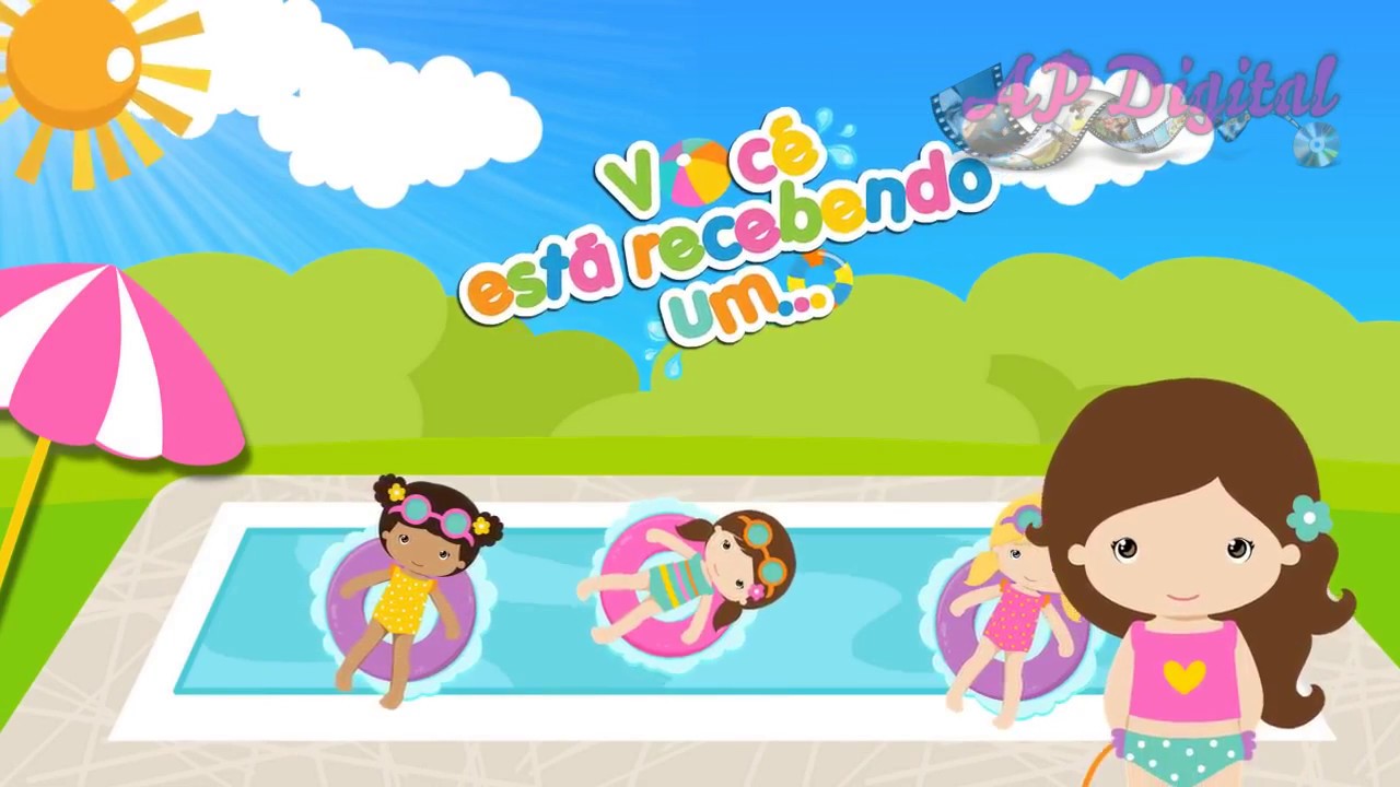 ▷ Convite Digital Festa na Piscina Roblox Girls, GRÁTIS