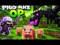 Minecraft But Pigs drop op item 