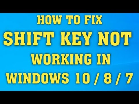 How To Fix Shift Key Not Working In Windows 10/8/7