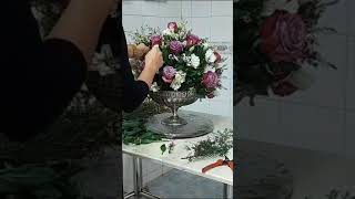 Como armar un arreglo floral en copón Vintage