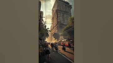 collapsed buildings destroy the city 🏢🚨 #disaster #shortvideo #collapse