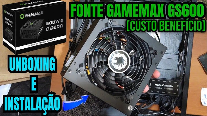 Fonte de alimentação para PC GameMax Semi-Modular Series GM-600 600W branca  100V/240V