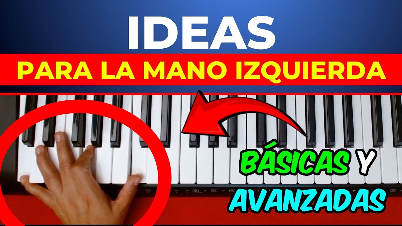 4 PATRONES PARA TOCAR EN LA MANO IZQUIERDA EN PIANO FACIL 🔥