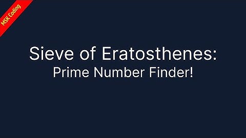 Sieve Of Eratosthenes | Python Program