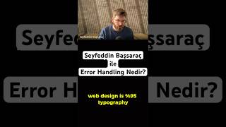 Seyfeddin Başsaraç ile Error Handling Nedir? #yazılım #debug #swift #ios #iosdeveloper