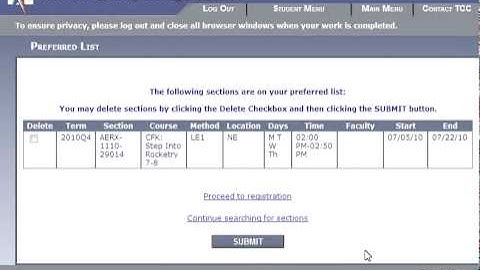 WebAdvisor 2:  Registration instructions