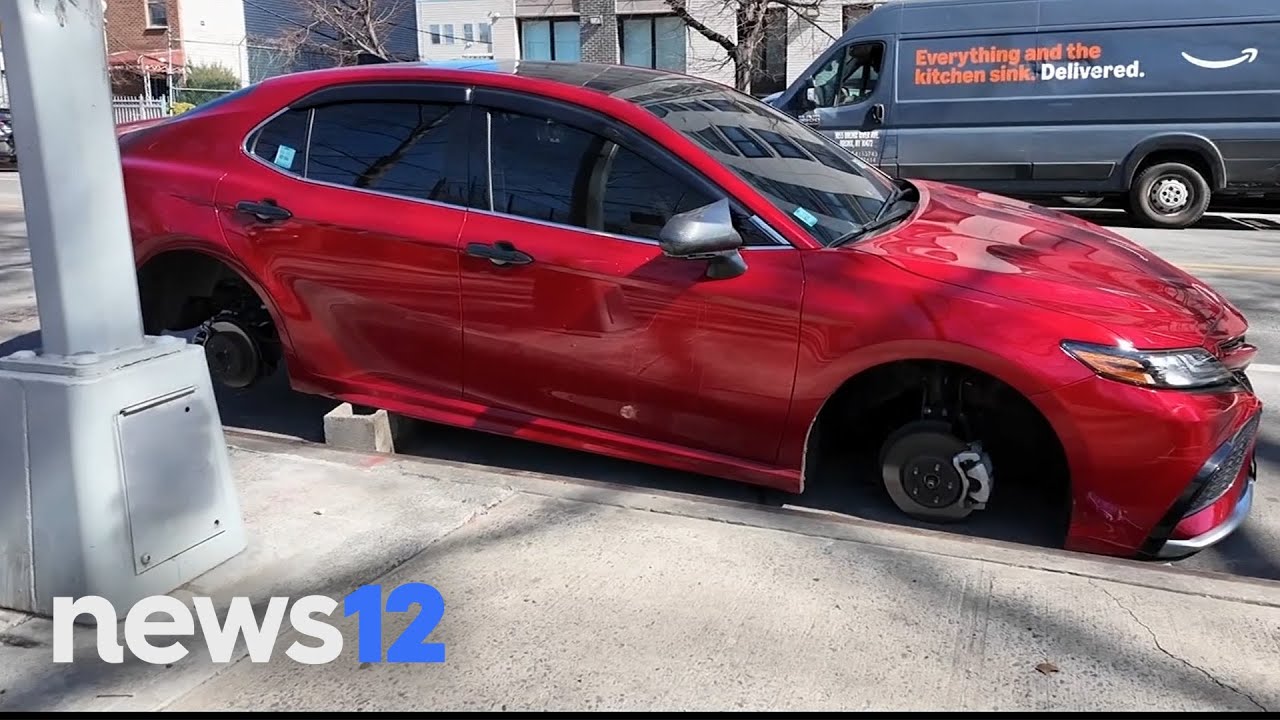 Жители Бронкса говорят, что кража автомобильных колёс стала обычным делом | Новости 12