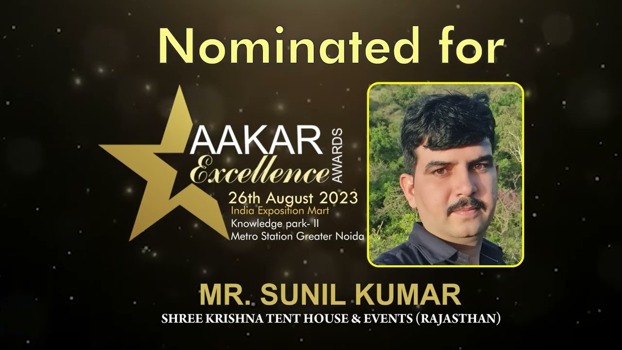Shree Krishna Tent House & Events - Jharkhand. Nominated for Aakar Excellence Awards 2023