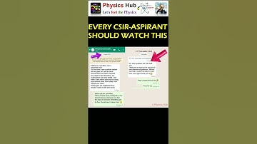 Every CSIR-NET Aspirant should watch this once