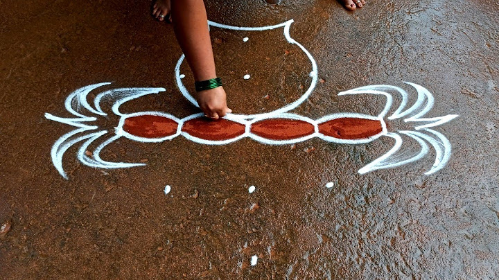 New pongal pot rangoli|5*1 sankranti chukala muggulu|bhogi kundalu muggulu|Super Beautiful rangoli