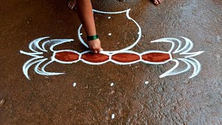 New pongal pot rangoli|5*1 sankranti chukala muggulu|bhogi kundalu muggulu|Super Beautiful rangoli image