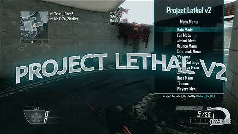 [PS3] Project Lethal V2 Black Ops 2 GSC Mod Menu [1.19]