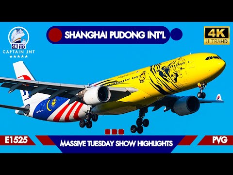 4K60P STREAM HIGHLIGHTS | E1525 | Shanghai Pudong Int'l Airport | Massive Tuesday Show | Part 03 |