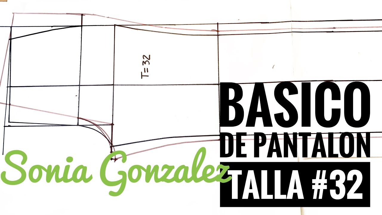 DIY BASICO DE PANTALÓN TALLA 32 //BASIC SIZE 32 - YouTube