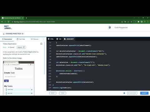 Todos Application | Coding Practice 12 |  Todos Application 4 | NxtWave | ccbp 4.o