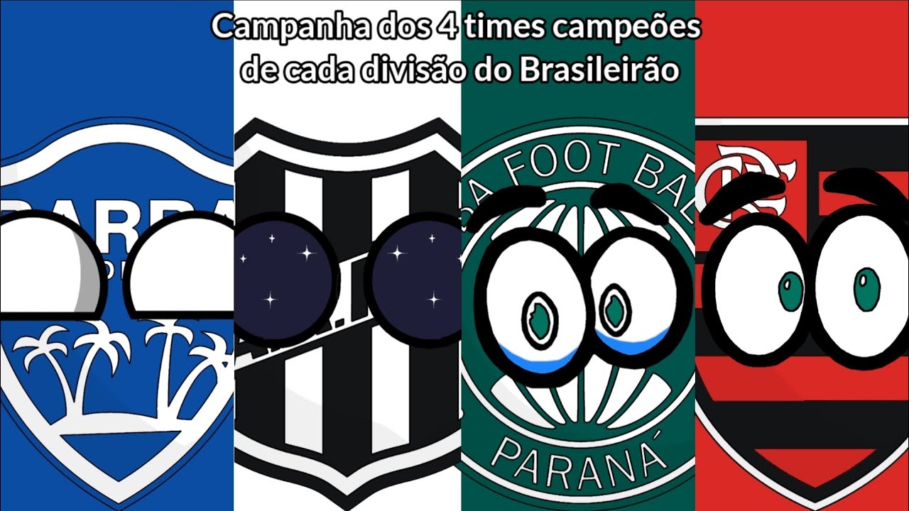 Campanha dos 4 times campeões de cada divisão do Brasileirão