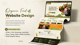 Organic Food Business Website Design in HTML CSS & Bootstrap | Modern Responsive Template