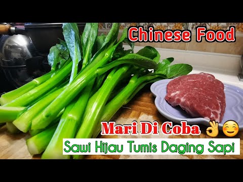 Tumis Sawi Hijau Daging Sapi
