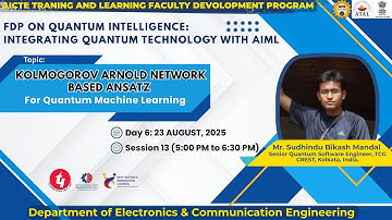 AICTE-ATAL FDP | Day-6 | Session-13 | ECE | Techno Main Salt Lake.