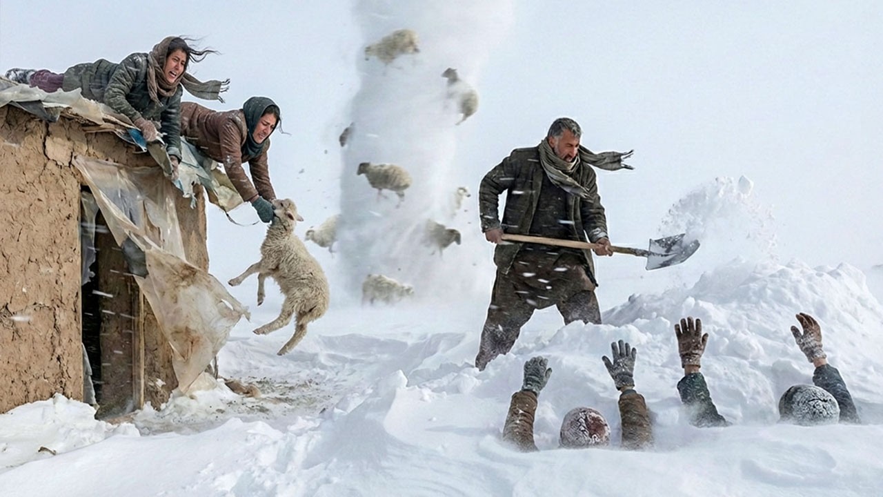 Extreme Snow Survival in Afghanistan | Terrifying Blizzard + Fresh Bread to Stay Alive