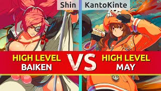 GGST ▰ Shin (Baiken) vs KantoKinte (May). High Level Gameplay