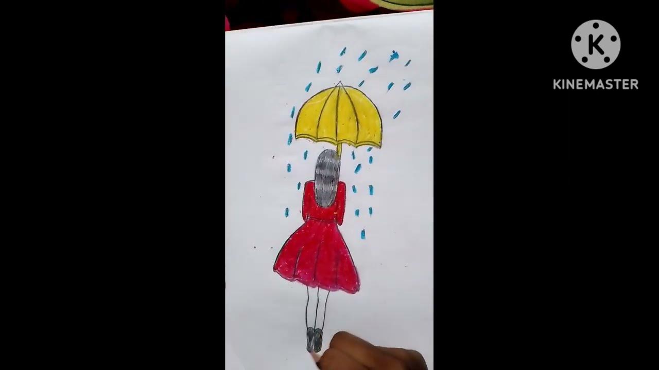 Barish Me Girls Drawing // YouTube