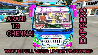 🚌🎠 TN PRIVATE BUS SKBS ARANI TO CHENNAI BUS LIVERY FOR BUSSID GEMINI COACH V3 bus mod #tnprivatebus screenshot 4