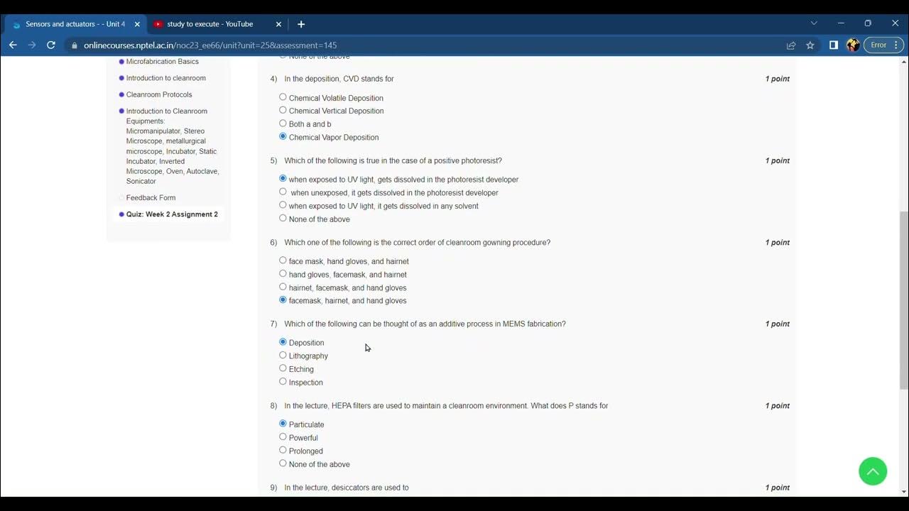 sensors and actuators nptel week 2 assignment solution 