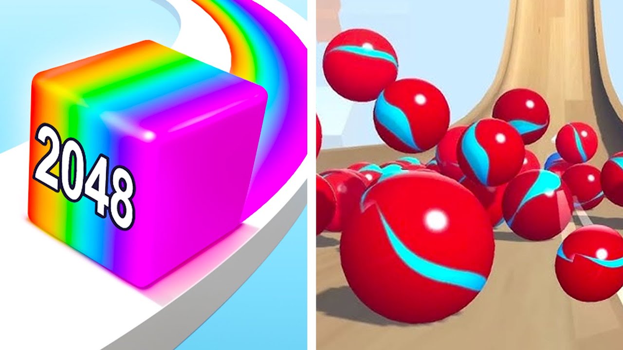 Jelly Run 2048 vs Marble Run Ultimate Race ASMR✅💚✅Walkthrough Max Gameplay AS2566
