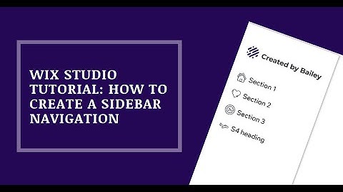 Wix Studio Tutorial: How to create a sidebar navigation