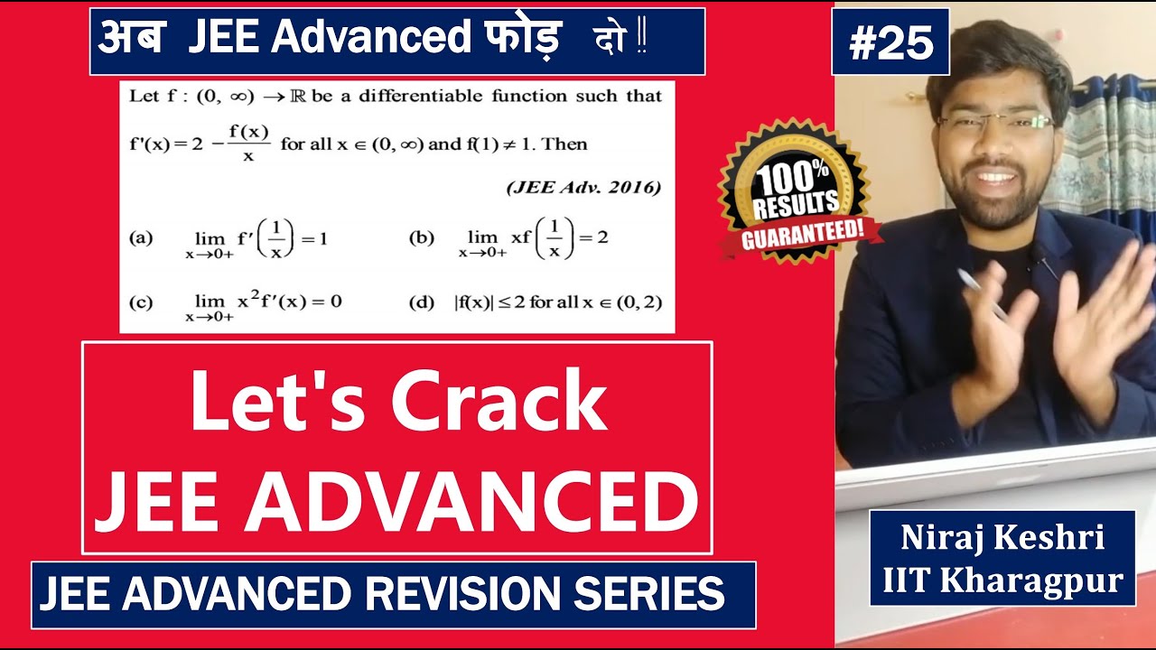 25 JEE Advanced Revision Series Differential Equations Calculus