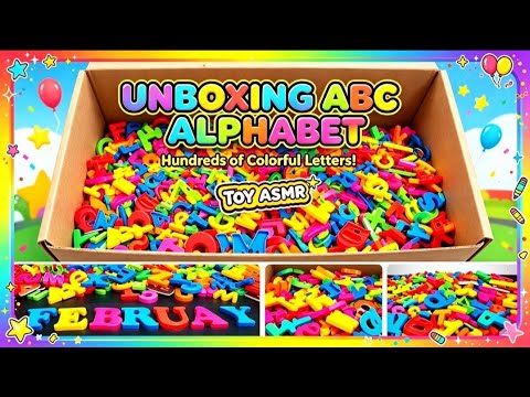 TOY ASMR 🧲🎎 Satisfying Unboxing Magnetic Alphabet | Drop & Learn All 12 MONTHS! 📅🔤