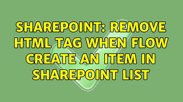 Sharepoint: Remove Html tag when flow create an item in SharePoint list