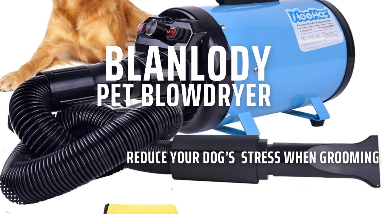 Blanlody ペット用ドライヤー 360度エアフロー Amazon | Blanlody 犬 ドライヤー 4.5PS / 3200W 低ノイズ 50dB 犬用