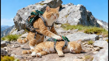 Mount Fuji Disaster: Mama Cat Fights to Save Her Injured Kitten । Emotional sad Cat Story