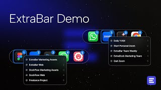 Extrabar Demo - Personalize Your Macos Menu Bar With The Actions You Actually Need