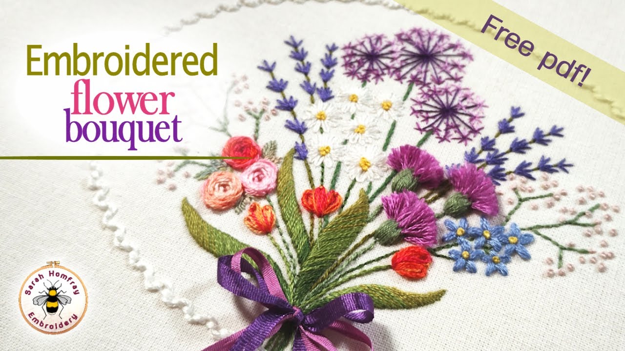 Botanical Hand Embroidery Designs Set, Wildflowers Embroidery Patterns 6  Instant Download, Do It Yourself Craft Projects 