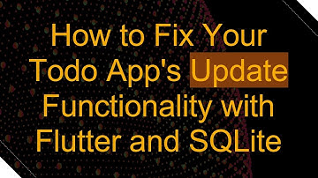 How to Fix Your Todo App