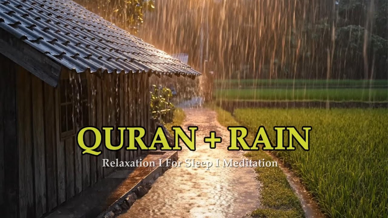 Quran to Stop Overthinking & Wash Away Anxiety | Heavy Rain & Thunder for Deep Sleep, Focus, Study