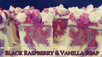 Making and Cutting Black Raspberry Vanilla Cold Process Soap