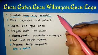 cara menentukan guru Gatra guru wilangan dan guru lagu dari sebuah tembang( bahasa Jawa)