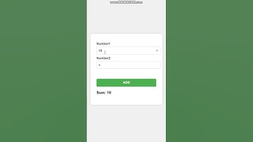 addition of two numbers in JavaScript using html #javascript #youtubereels #youtubeshorts #html5