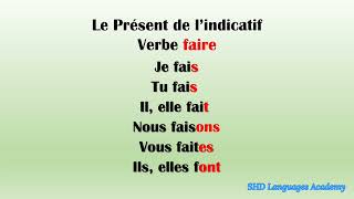 Verbe faire au présent de lindicatif/conjugaison/apprendre le français/learn french/verbe du 3ème G