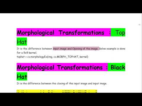 Morphological Transformations : Top Hat &  Black Hat in OpenCV using Python