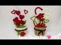 How to Make a Love Heart Pot with Pipe Cleaners 💖 Step-by-Step Tutorial